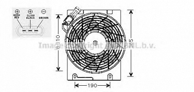 AVA QUALITY COOLING ol7508 -  Вентилятор, охлаждение двигателя